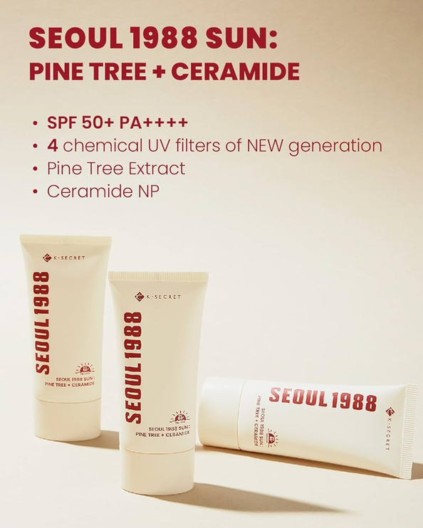 K - SECRET SEOUL 1988 - SEOUL 1988 Sun: Pine Tree + Ceramide SPF 50+ PA++++