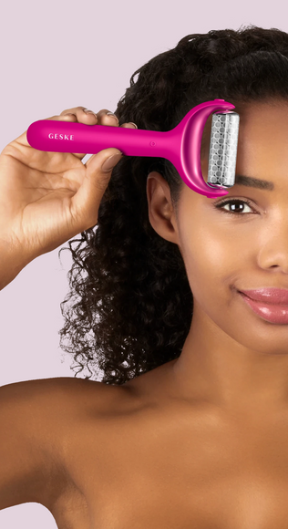 GESKE - MicroNeedle Face & Body Roller - 8 in 1 - Magenta