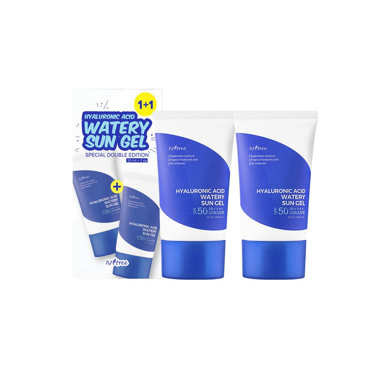 ISNTREE - Hyaluronic Acid Watery Sun Gel SPF50+ PA++++ 2pcs 50ml