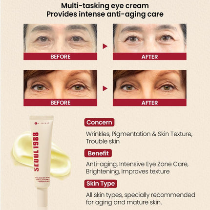 K - SECRET SEOUL 1988 - SEOUL 1988 Eye Cream: Retinal Liposome 4% + Fermented Bean 30ml