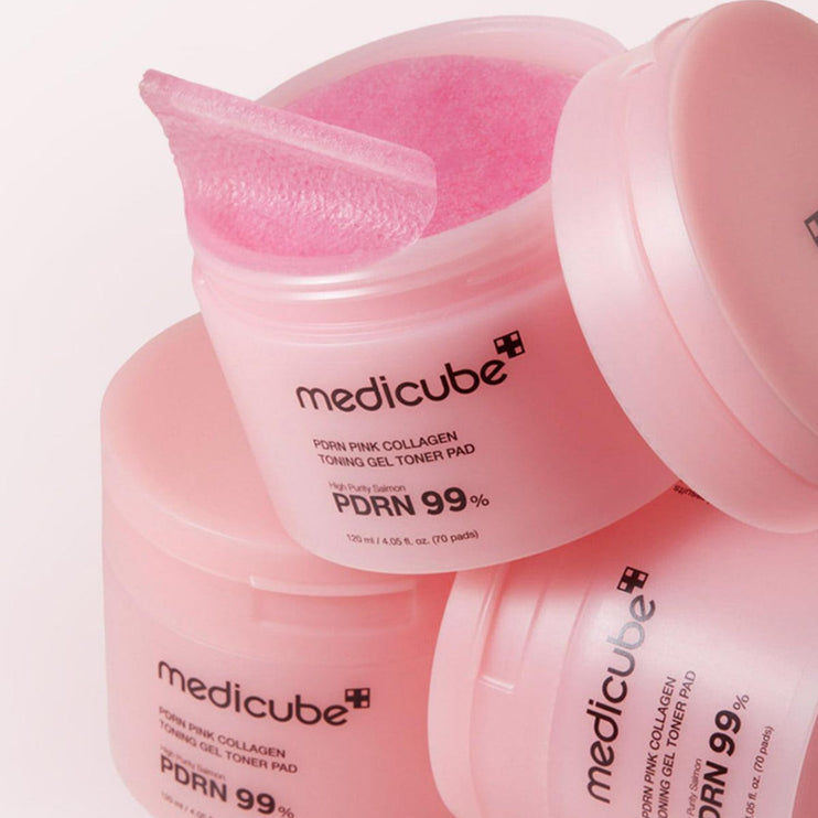 MEDICUBE - PDRN Pink Collagen Toning Gel Toner Pad 70pcs