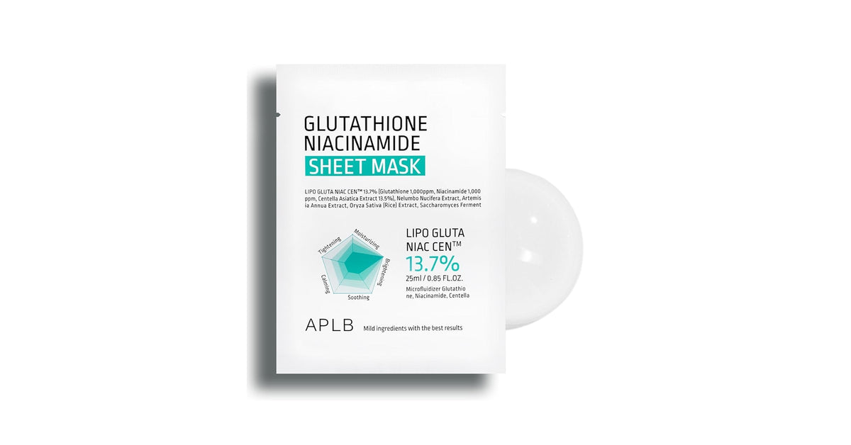 APLB Glutathione Niacinamide Sheet Mask Μάσκα Προσώπου 25ml