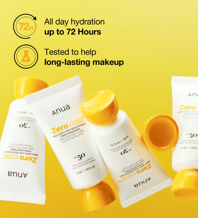 ANUA - Zero- Cast Moisturizing Finish Sunscreen SPF 50+ PA++++ 50ml