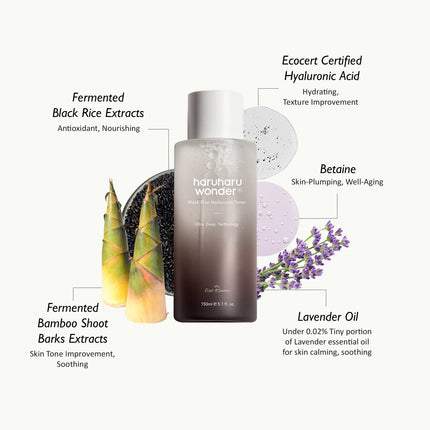 HARUHARU WONDER - Black Rice Hyaluronic Toner - The First Essence 150ml