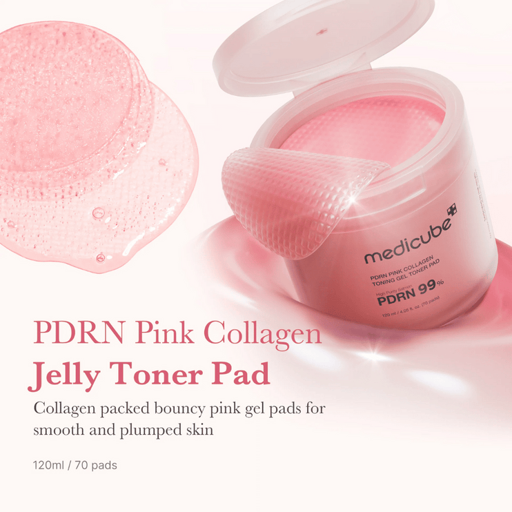 MEDICUBE - PDRN Pink Collagen Toning Gel Toner Pad 70pcs