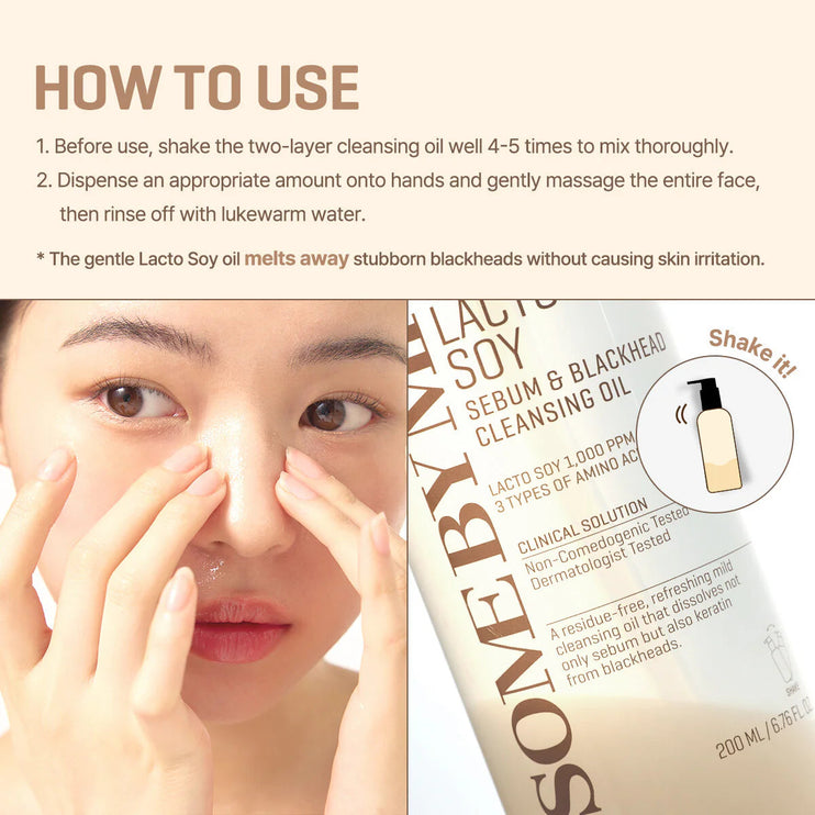 SOMEBYMI - Lacto Soy Sebum & Blackhead Cleansing Oil 200ml