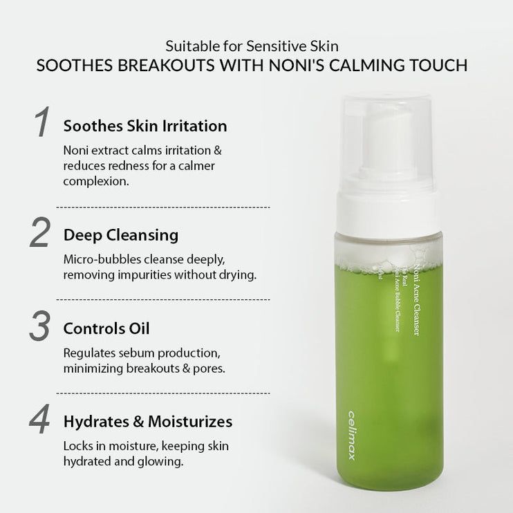 CELIMAX - The Real Noni Acne Bubble Cleanser 155ml