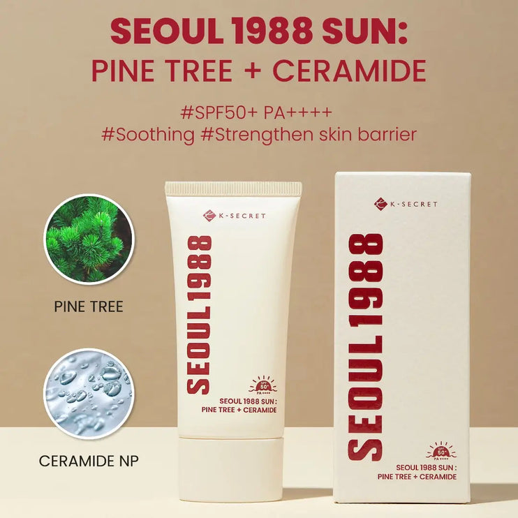 K - SECRET SEOUL 1988 - SEOUL 1988 Sun: Pine Tree + Ceramide SPF 50+ PA++++