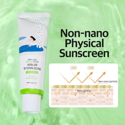ROUND LAB - Birch Juice Mild Up Sunscreen SPF50+ 50ml