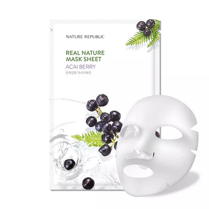 NATURE REPUBLIC - Real Nature Sheet Mask – Acai Berry (23ml)