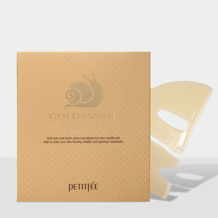 PETITFEE - Gold & Snail Face Mask Pack 5pcs