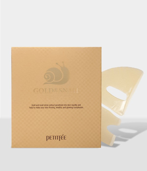 PETITFEE - Gold & Snail Face Mask Pack 5pcs