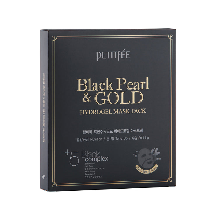 Petitfee Black pearl & Gold  Hydrogel face mask 1 τμχ