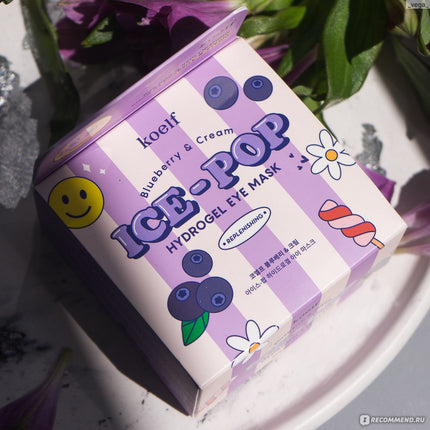 KOELF - Blueberry & Cream Ice-pop Hydrogel Eye Mask Pack 60pcs